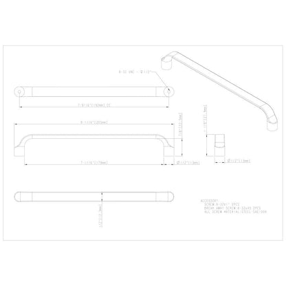 96 mm Center-to-Center Satin Nickel Brenton Cabinet Pull