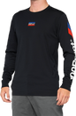 100% Aster Tech T-Shirt - Long-Sleeve - Black - Small 35029-001-10