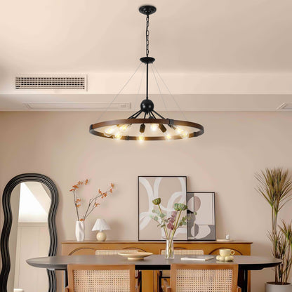 8-Light Retro Farmhouse Chandelier For Kitchen, Living room, Dining | Lighting | Kitchen + Metal
