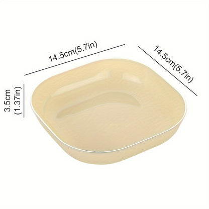 Elegant SilverRimmed Square Plates Set of 4/6 for Entertaining