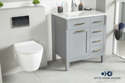 Fawna 30" Gray Bathroom Cabinet