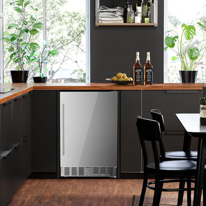 Under Counter Refrigerator, 24 Inch Double Drawer Beverage Fridge F58145