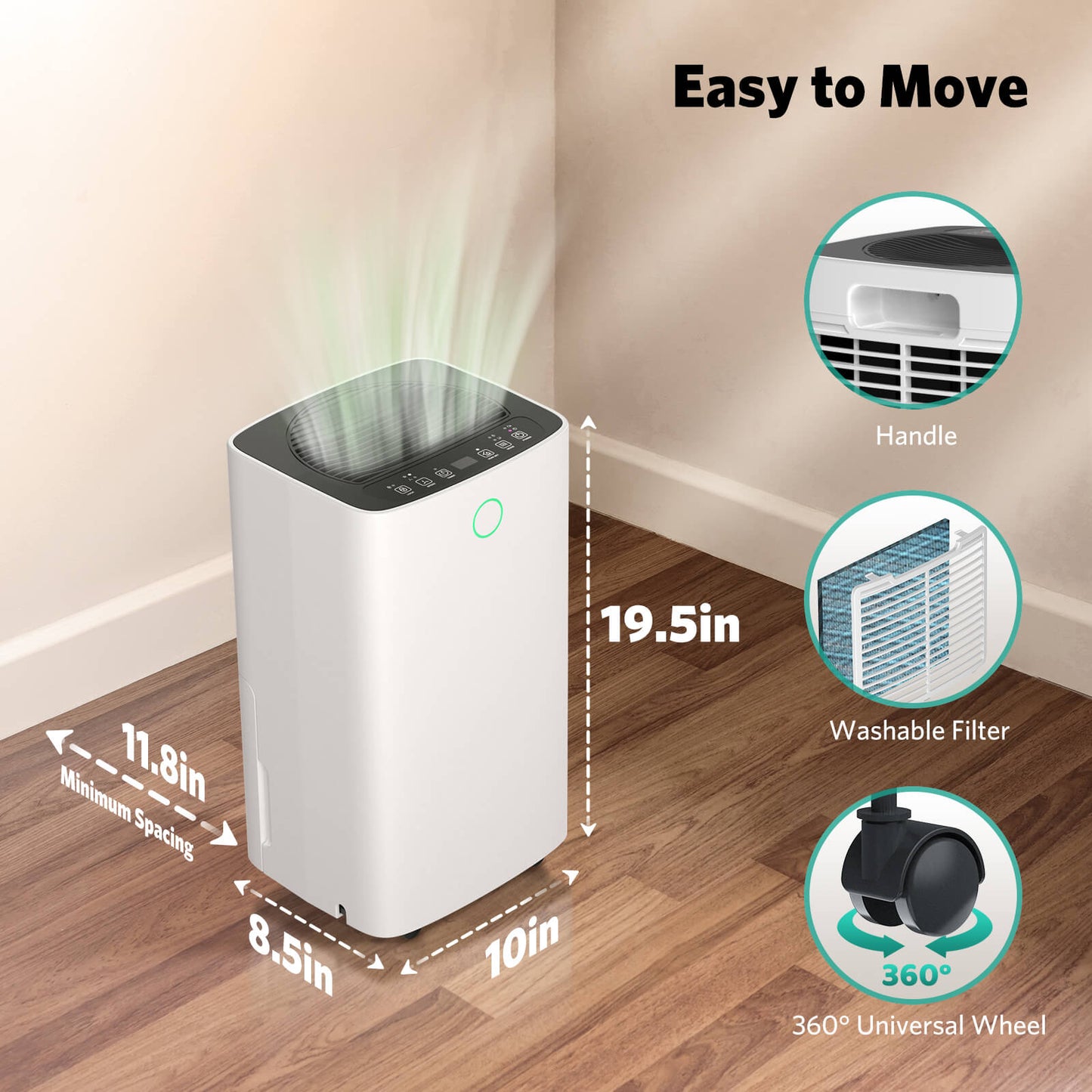 24 Pints Dehumidifier D4212B