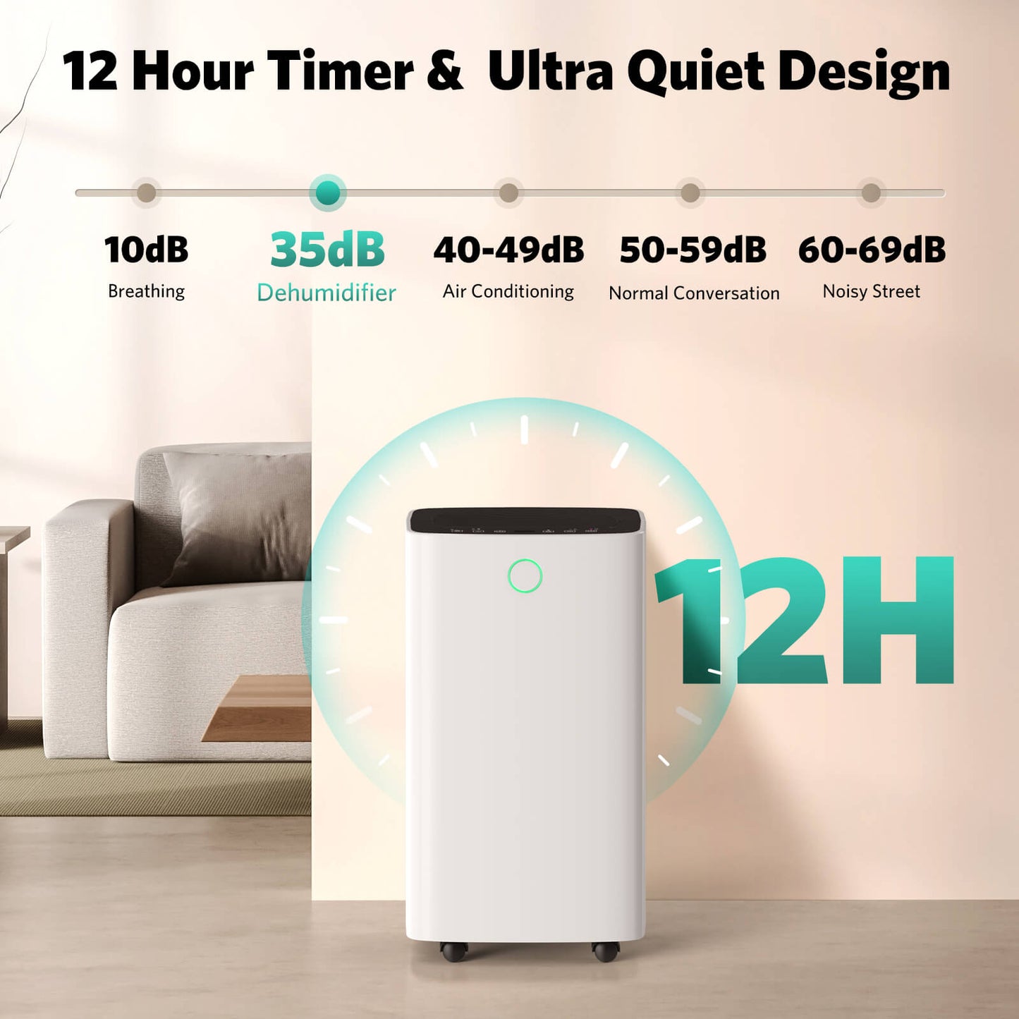 24 Pints Dehumidifier D4212B
