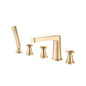 Flusso 240.2420 Five Hole Deck Mounted Roman Tub Faucet With Hand Shower