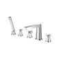 Flusso 240.2420 Five Hole Deck Mounted Roman Tub Faucet With Hand Shower