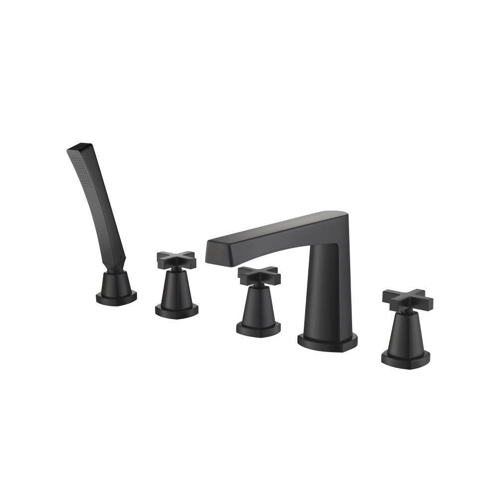 Flusso 240.2420 Five Hole Deck Mounted Roman Tub Faucet With Hand Shower