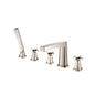 Flusso 240.2420 Five Hole Deck Mounted Roman Tub Faucet With Hand Shower