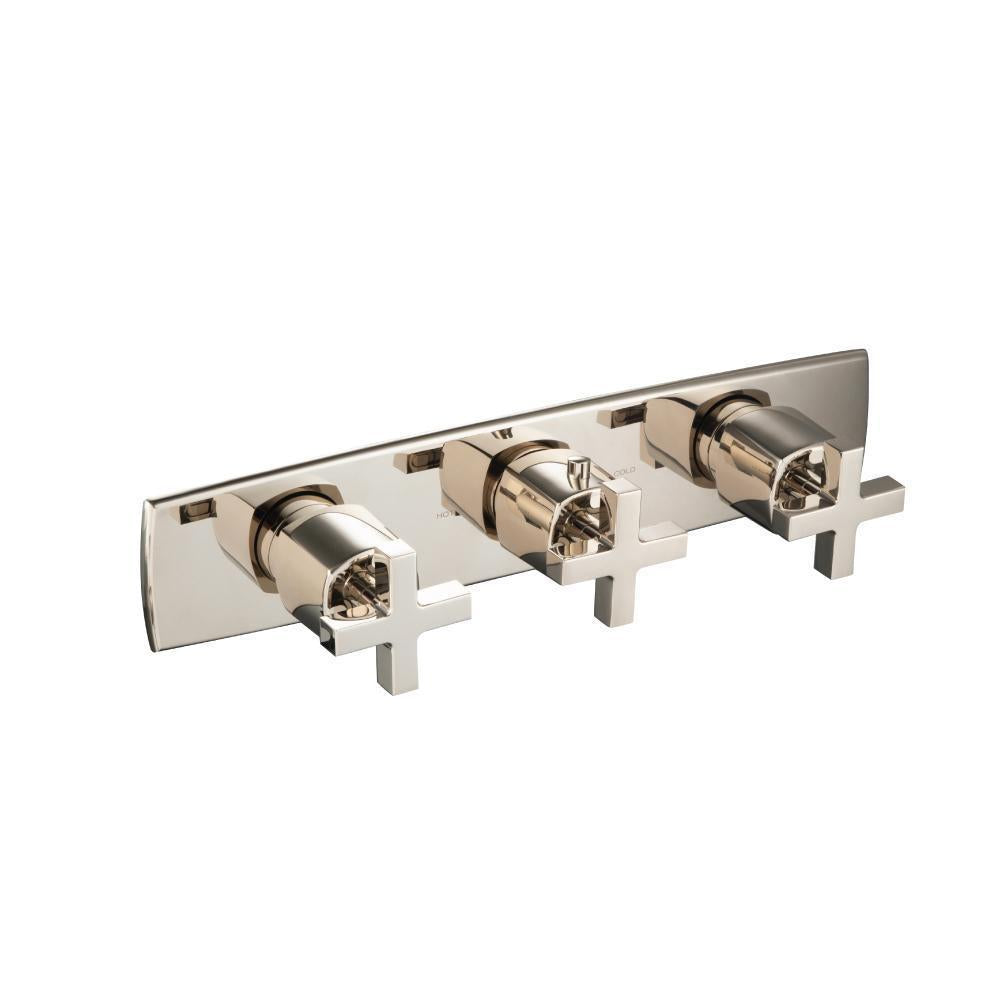 Flusso 240.2715T Trim For Horizontal Thermostatic Valve with 2 Volume Controls