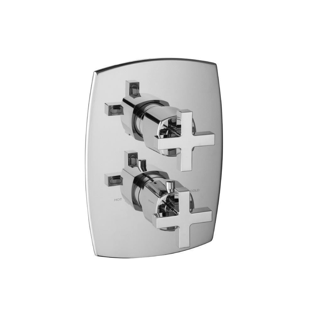 Flusso 240.4420 3/4 " Thermostatic Valve & Trim - With 2-Way Diverter - 2 Output