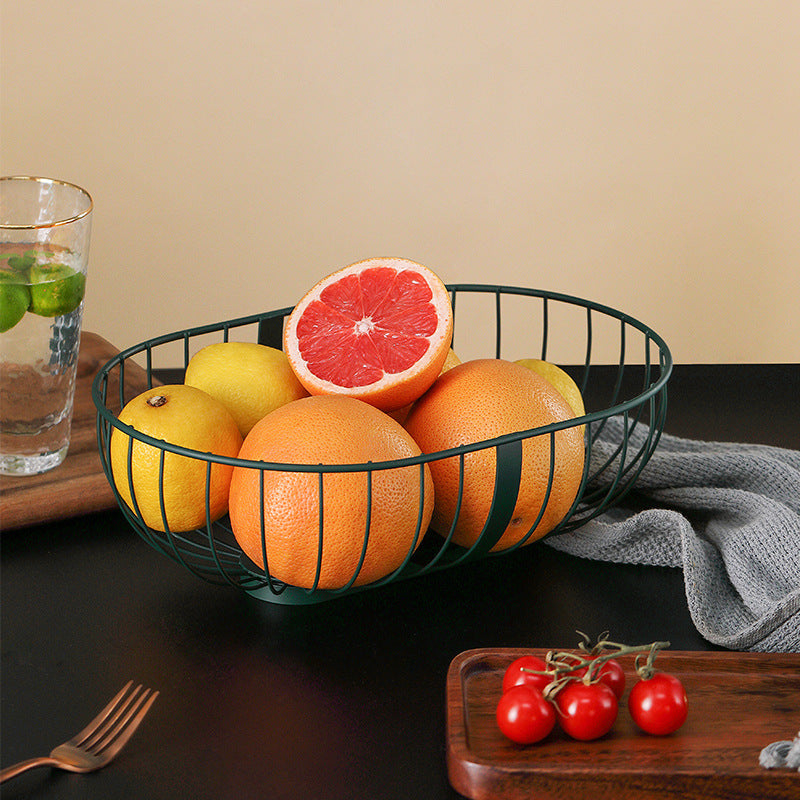 Metal Hollowed Out Fruit Vegetable Snack Tray Bowl Basket | Kitchen Essentials | Kitchen + Metal