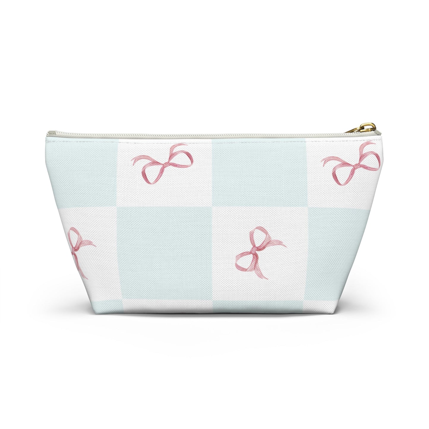 Customizable: Charming Ribbon Accessory Pouch, Makeup Bag, Gift for Her, T-bottom Style, Cute Storage, Birthday Present, Bridesmaid Gift