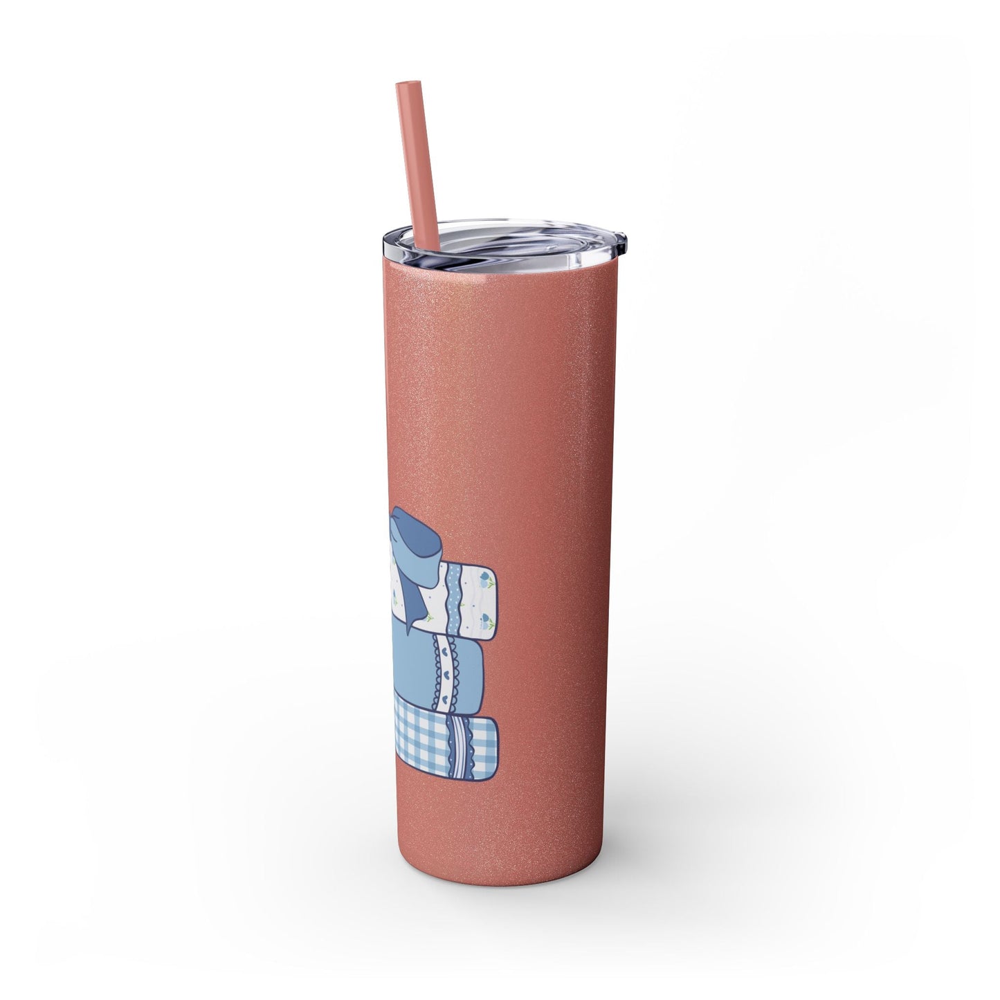 Customizable: Girly Book Club Skinny Tumbler with Straw, 20oz | Perfect for Events, Gifts, Coffee, and Summer Drinks