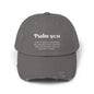 Faith-Inspired Unisex Distressed Cap, Psalm 91:11 Scripture Hat for Daily Wear, Inspirational Gift, Casual Style, Christian Faith