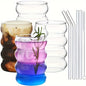 Caterpillar Glass Cups Set Versatile Drinkware for All Seasons