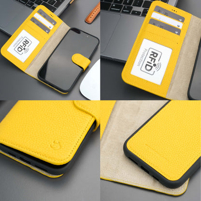 Casper Leather iPhone 15 Plus Wallet Case | Detachable MagSafe Compatible RFID Protection