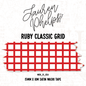 Ruby Classic Grid 15mm washi