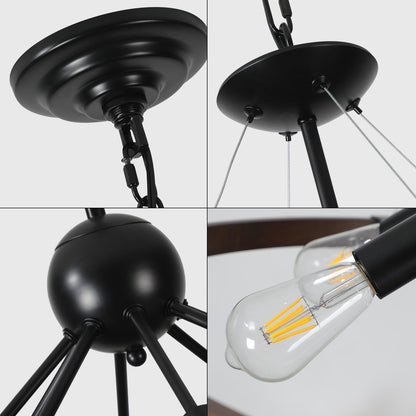 8-Light Retro Farmhouse Chandelier For Kitchen, Living room, Dining | Lighting | Kitchen + Metal