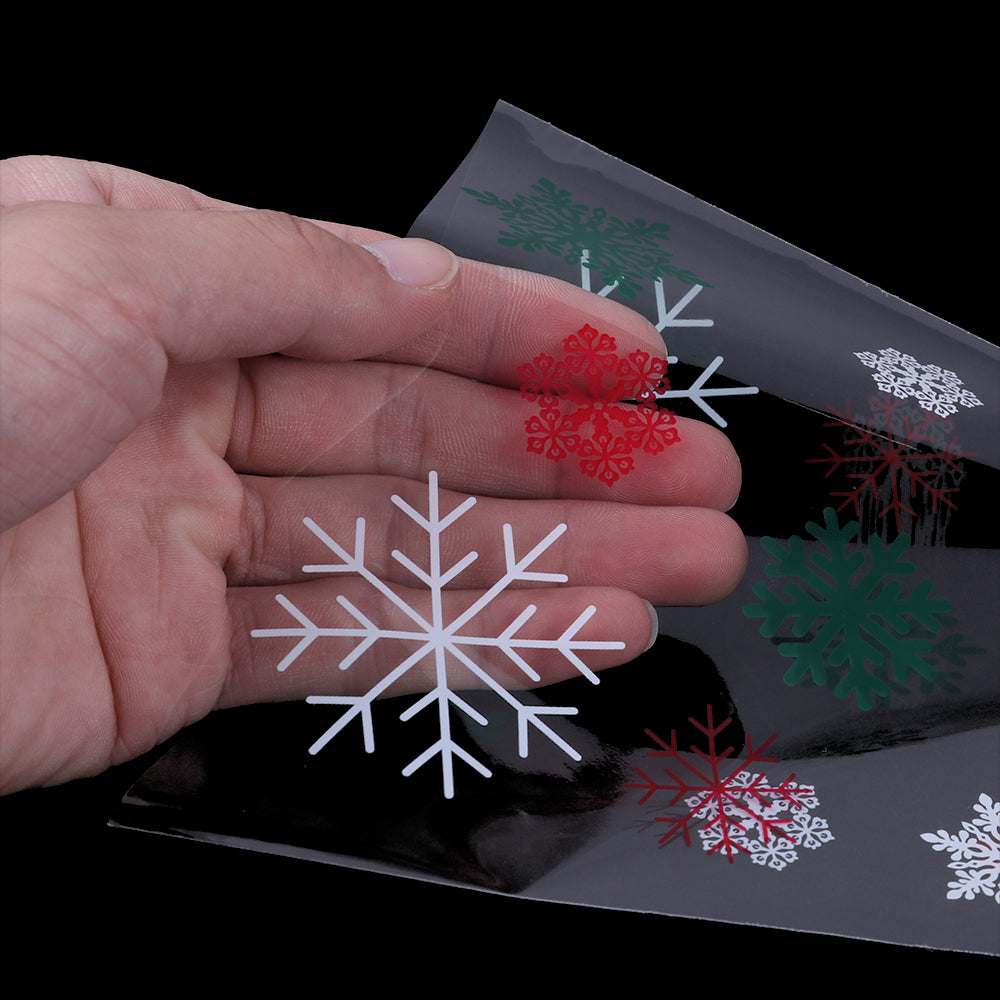 25/50PCS Transparent Cellophane Xmas Pattern
