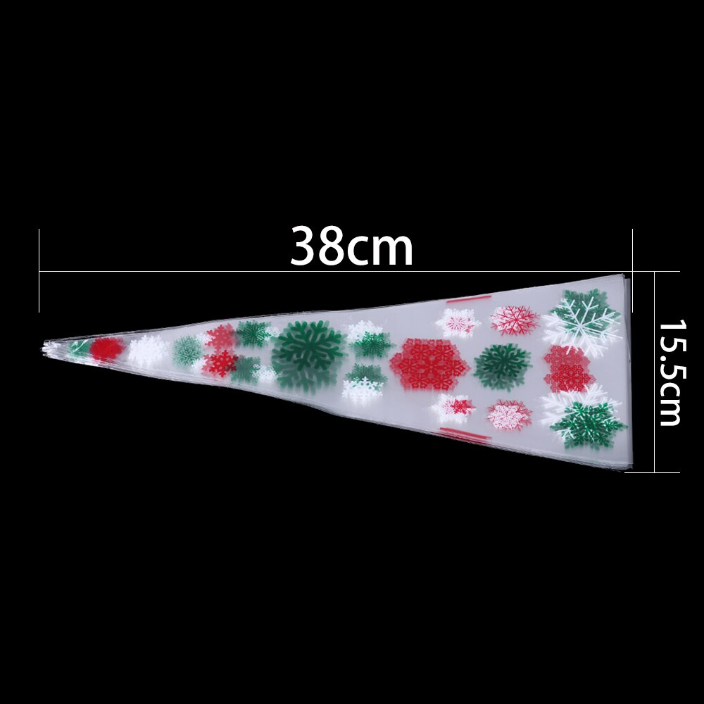 25/50PCS Transparent Cellophane Xmas Pattern