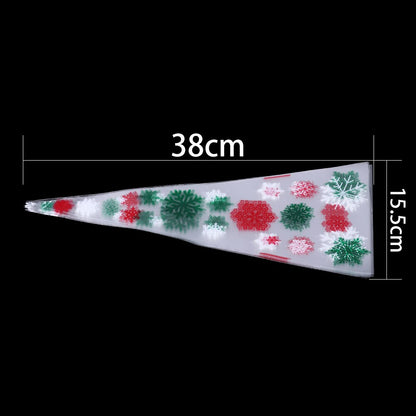 25/50PCS Transparent Cellophane Xmas Pattern