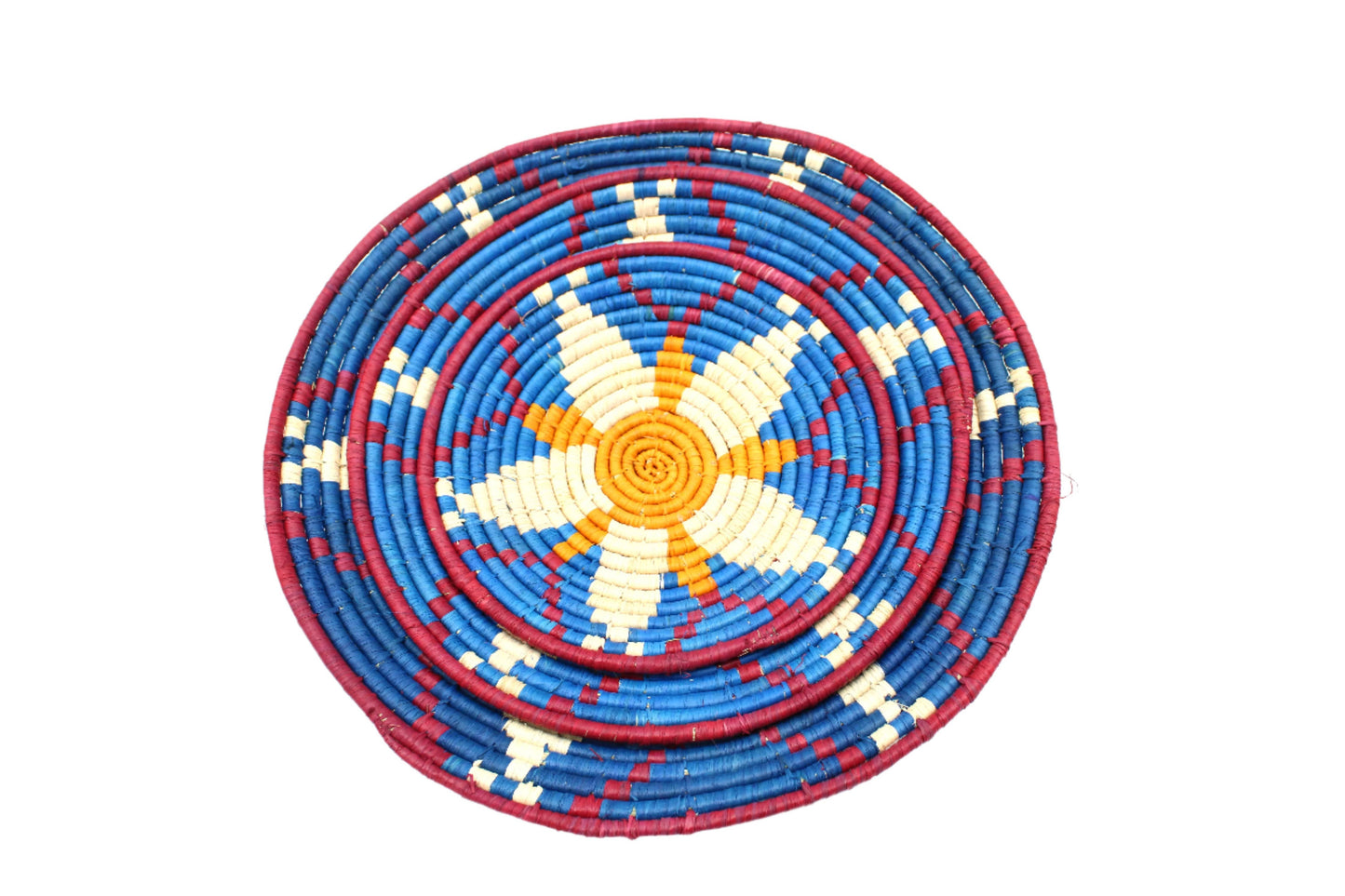 Dakarai Raffia Straw Wall Decor Display Basket Tray Sets