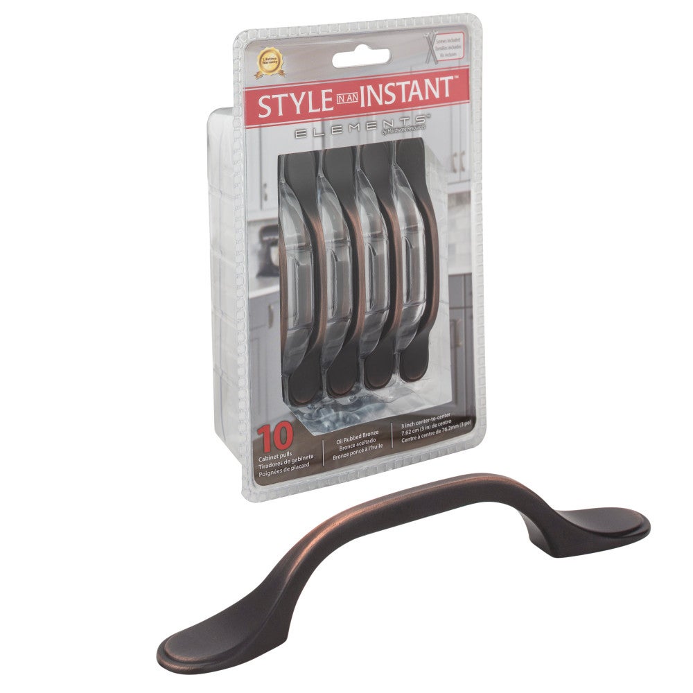 3" Center-to-Center Satin Nickel Kenner Retail Packaged Cabinet Pull