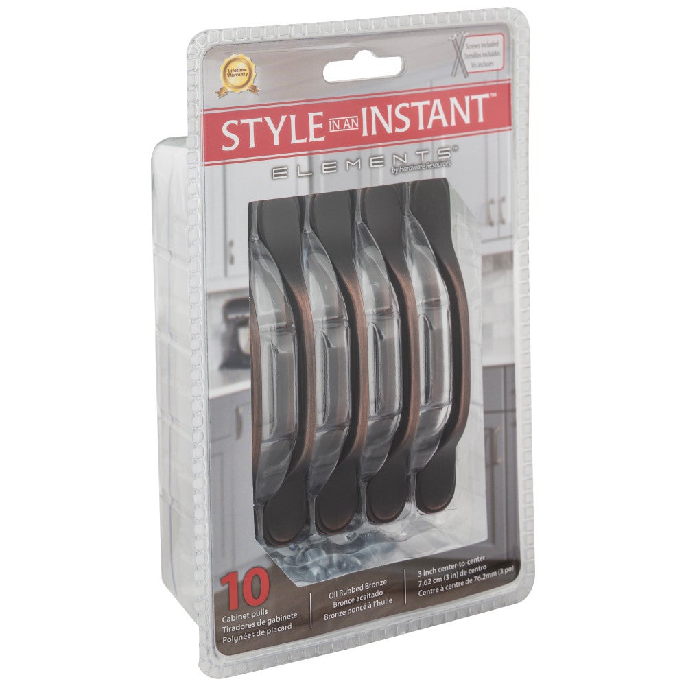 3" Center-to-Center Satin Nickel Kenner Retail Packaged Cabinet Pull