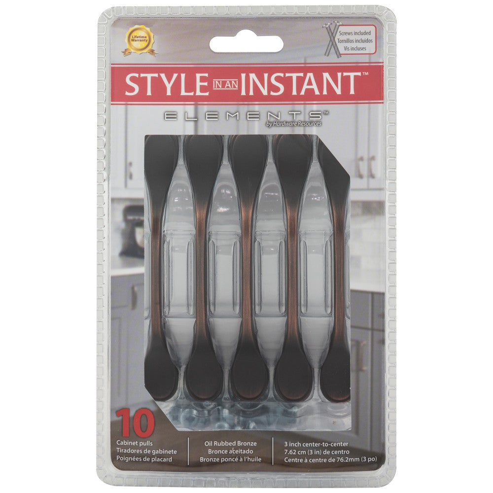 3" Center-to-Center Satin Nickel Kenner Retail Packaged Cabinet Pull