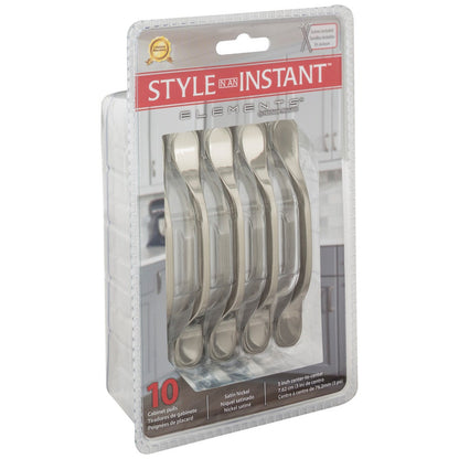 3" Center-to-Center Satin Nickel Kenner Retail Packaged Cabinet Pull