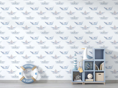 Paperboat Wallpaper | Kitchen + Metal