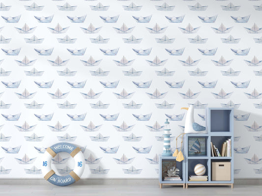 Paperboat Wallpaper | Kitchen + Metal