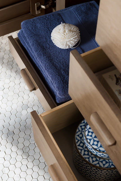 Portland 60" Single Vanity Cabinet, Whitewashed Walnut