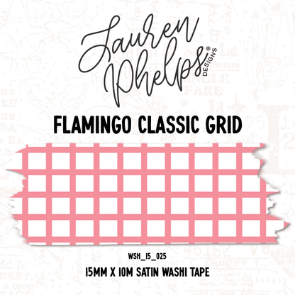 Flamingo Classic Grid 15mm washi