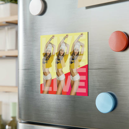 2882HomeDecor™ LIVE LIVE LIVE Square Magnet