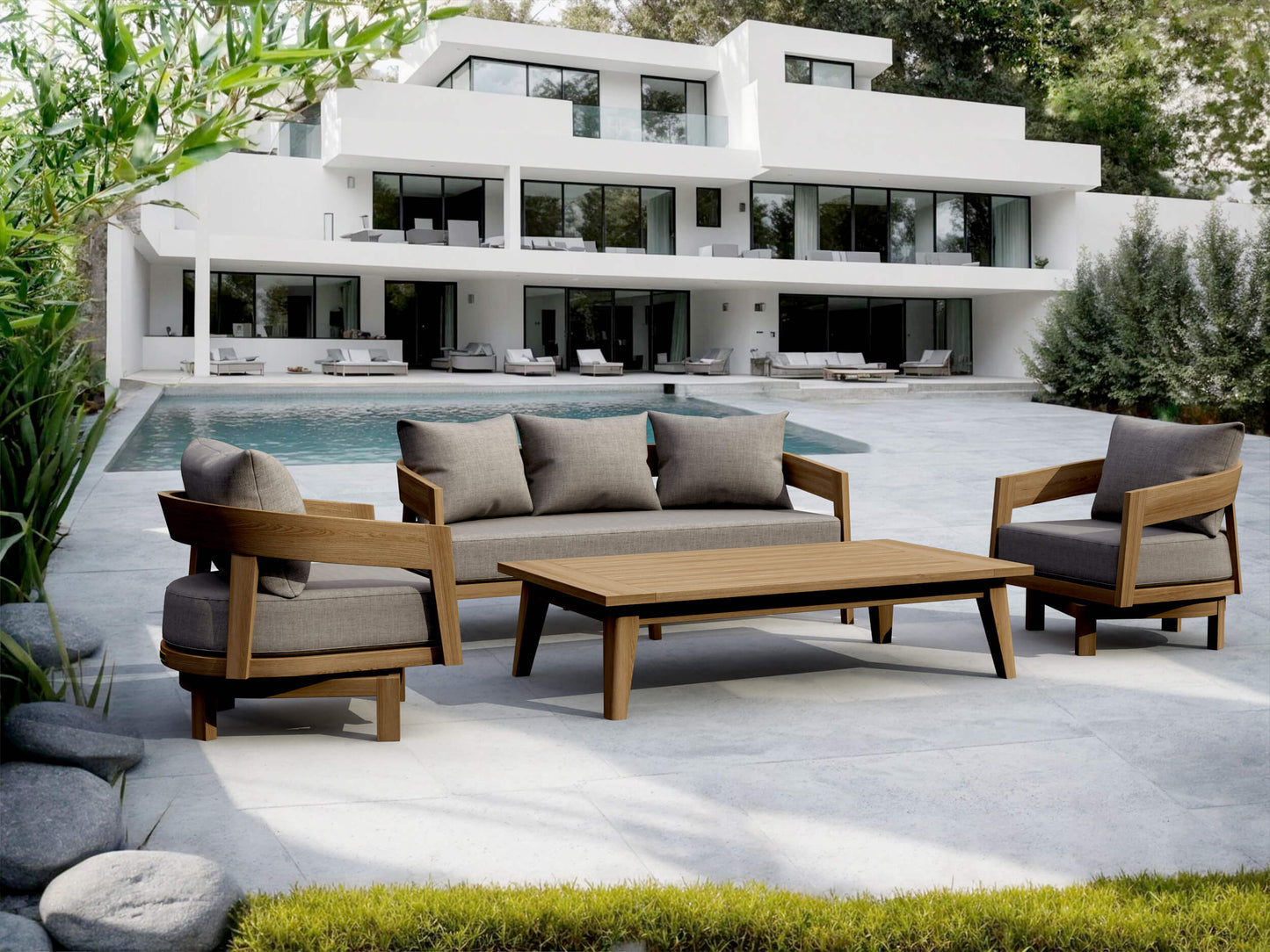 Set-370 Toscana 4-Pc Deep Seating Set