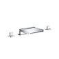 Flusso 260.2410CF 3 Hole Deck Mount Cascade/Sheet Flow Roman Tub Faucet