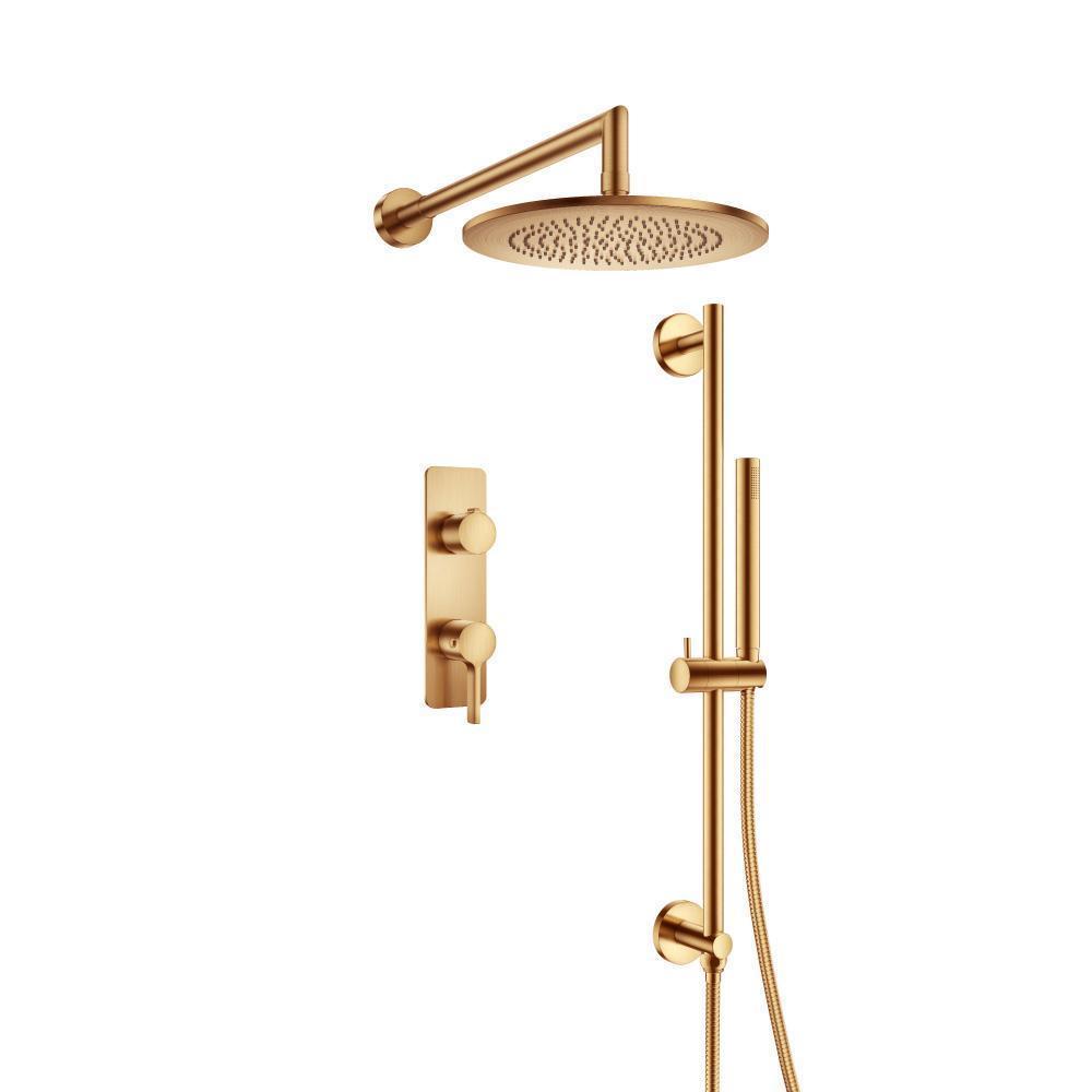 Flusso 260.7350 Two Output Shower Set With Shower Head, Hand Held And Slide Bar