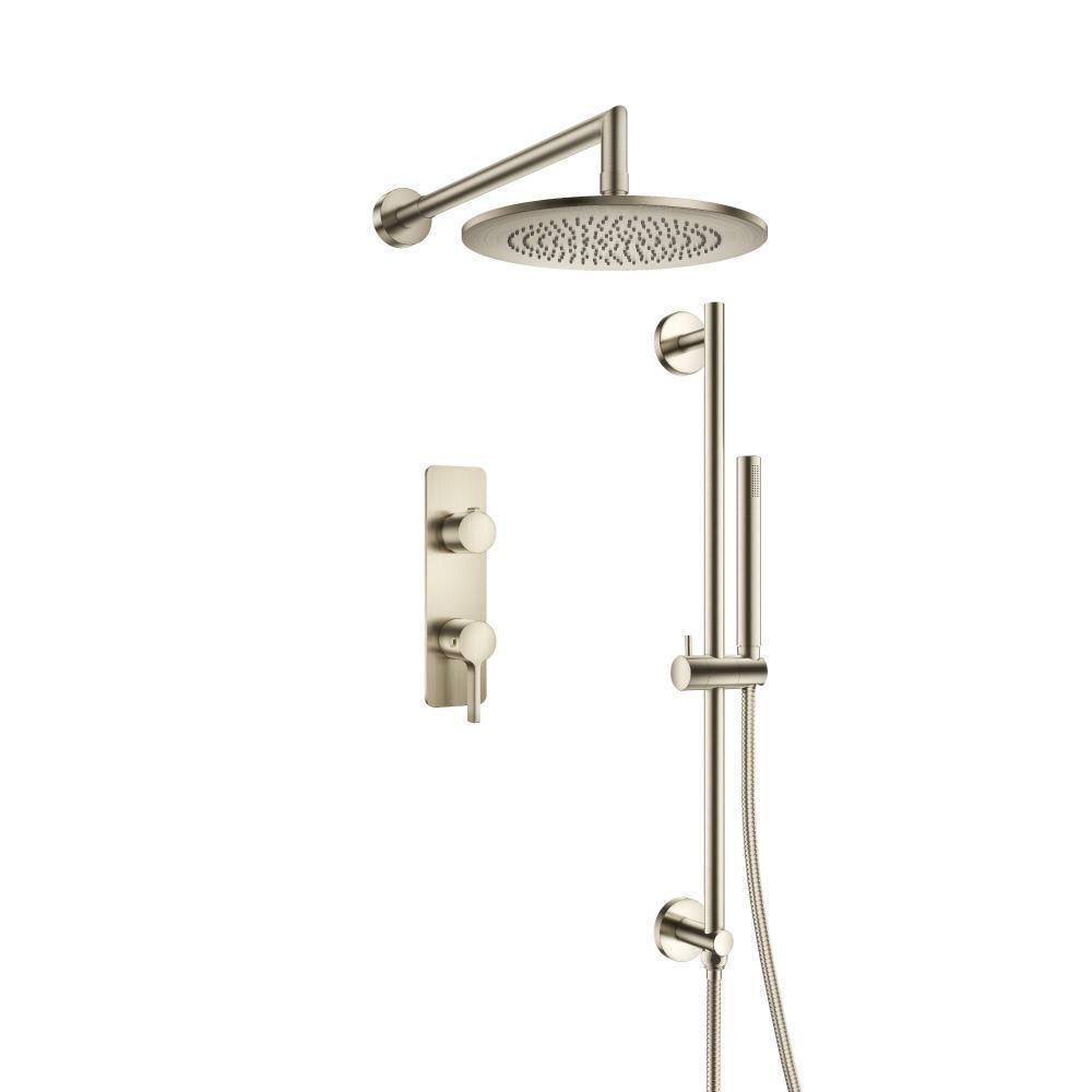 Flusso 260.7350 Two Output Shower Set With Shower Head, Hand Held And Slide Bar