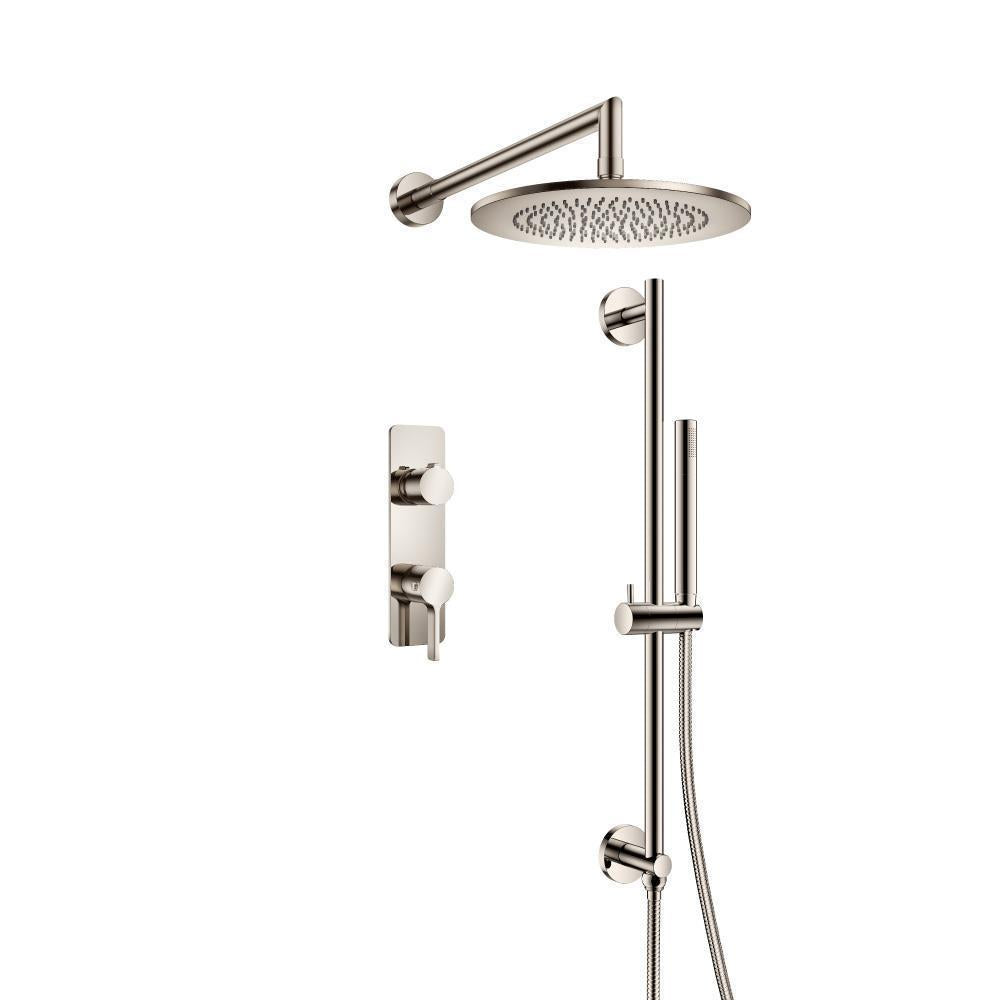 Flusso 260.7350 Two Output Shower Set With Shower Head, Hand Held And Slide Bar