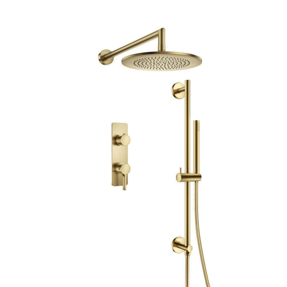 Flusso 260.7350 Two Output Shower Set With Shower Head, Hand Held And Slide Bar