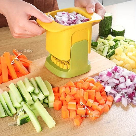 Versatile Manual Vegetable Chopper  Fry Cutter  Stainless Steel