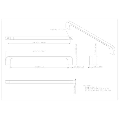 3" Center-to-Center Satin Nickel Alvar Cabinet Pull