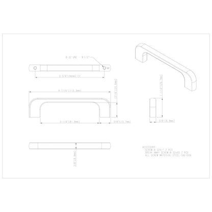 3" Center-to-Center Satin Nickel Alvar Cabinet Pull