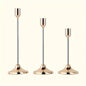 Elegant 3Piece Metal Candle Holders Gold  Rose Gold Finish