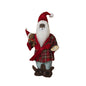 18" Santa Figurine with Plaid Robe & Slippers
