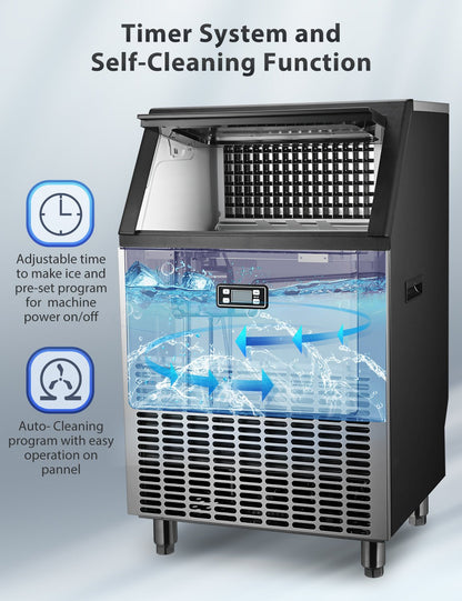 265LBS Freestanding Commercial Ice Maker