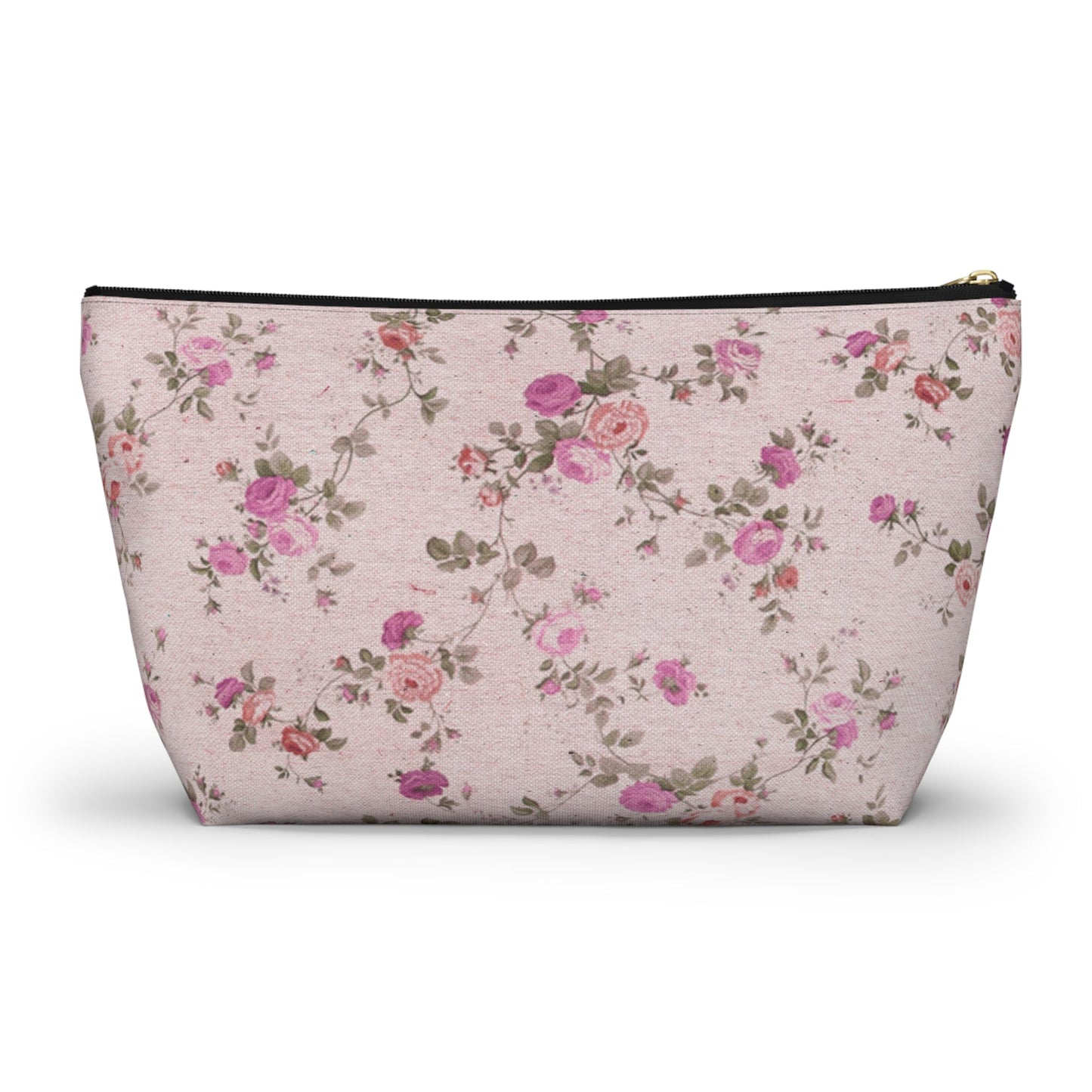 Customizable: Floral Accessory Pouch, Makeup Bag, Travel Organizer, Gift for Her, Pink Floral Bag, Cosmetic Case, Everyday Essentials
