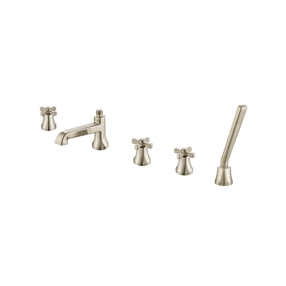Flusso 270.2420 Five Hole Deck Mounted Roman Tub Faucet With Hand Shower