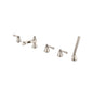 Flusso 270.2421 Five Hole Deck Mounted Roman Tub Faucet With Hand Shower